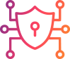 Secure network with advanced encryption and cybersecurity Icon